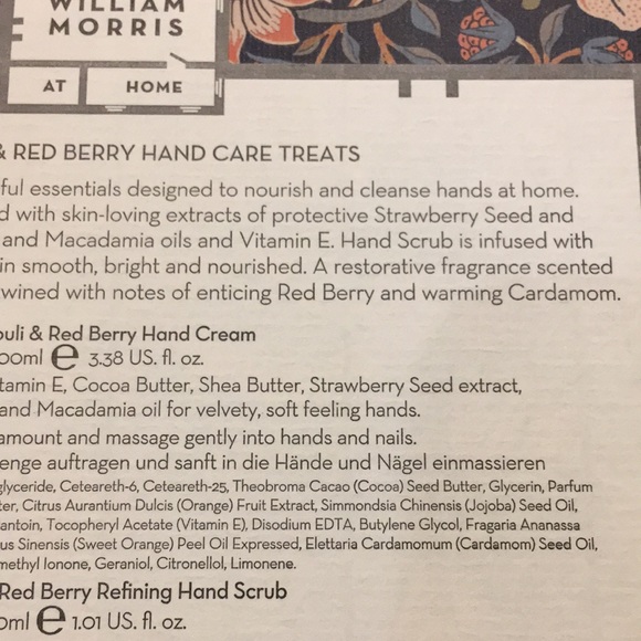 William Morris At Home Scented Hand Care Treats Boxed Set NWT England *No Cover - Picture 14 of 16